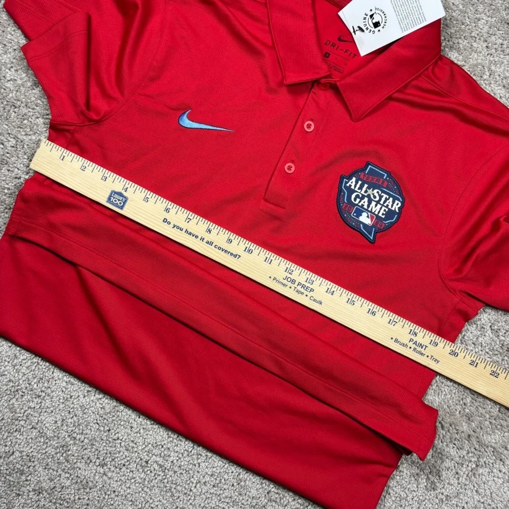 Nike Mens MLB All-Star‎ Game 2024 Texas Polo Shirt Red Dri-FIT NKNB-62Q Small